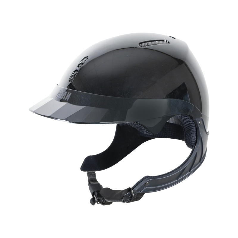 NACA - Casque d'équitation Gravity TR visière standard noir brillant