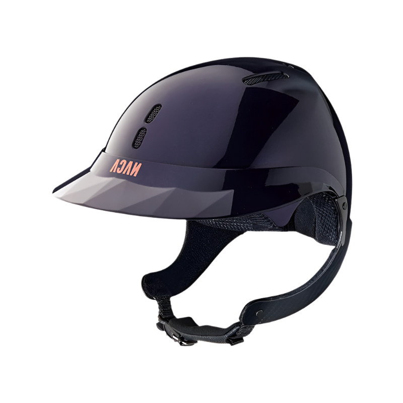 NACA - Kask jeździecki Gravity XP daszek polo błyszczący niebieski | - Ohlala