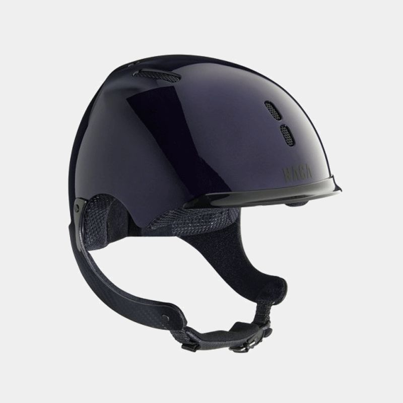 NACA - Casque d'équitation Gravity XP sans visière brillant bleu | - Ohlala