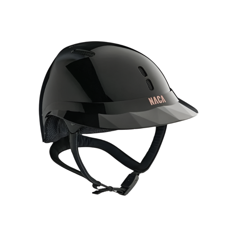 NACA - Gravity S riding helmet with glossy onyx black polo visor