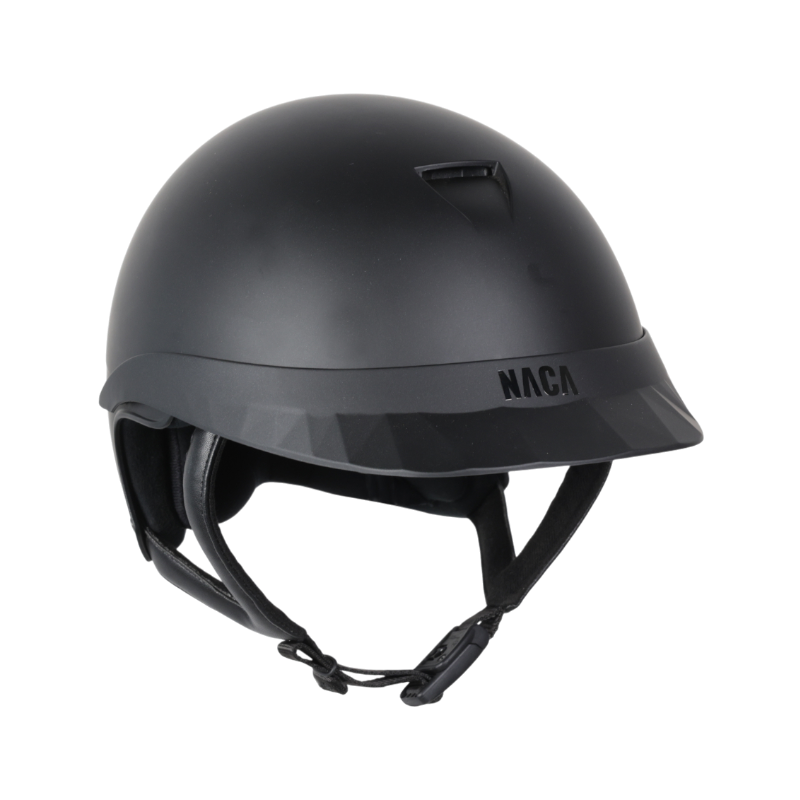 NACA - Casco da equitazione visiera standard Comète S nero opaco | - Ohlala