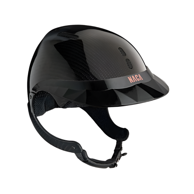 NACA - Gravity XP riding helmet with glossy black carbon polo visor