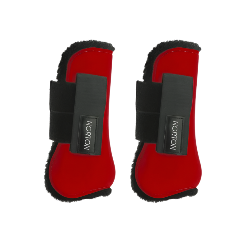 Norton - Red sheep horse gaiters x2