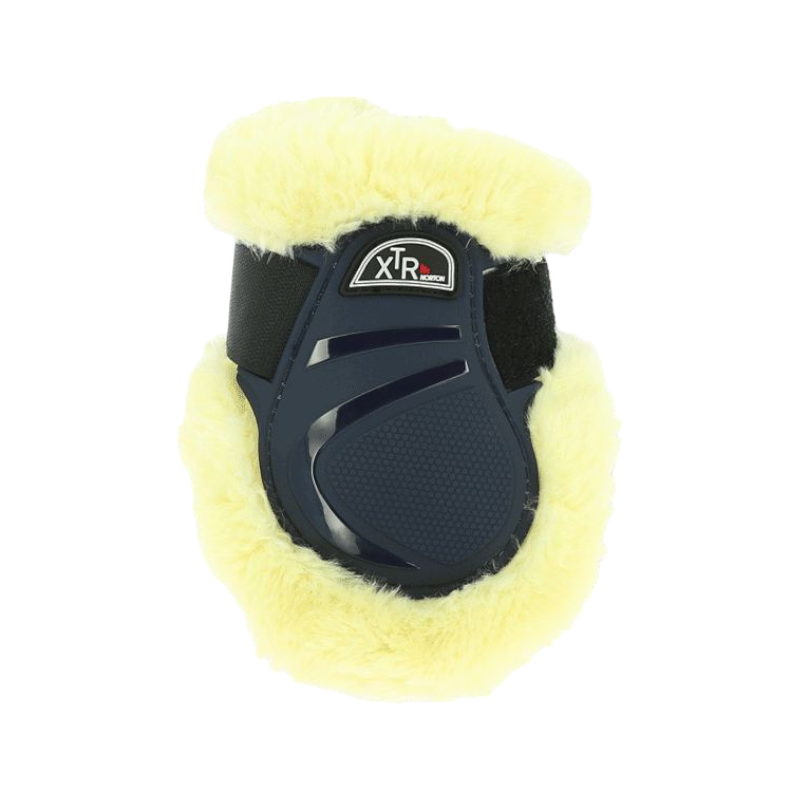 Norton - XTR sheepskin fetlock guards navy