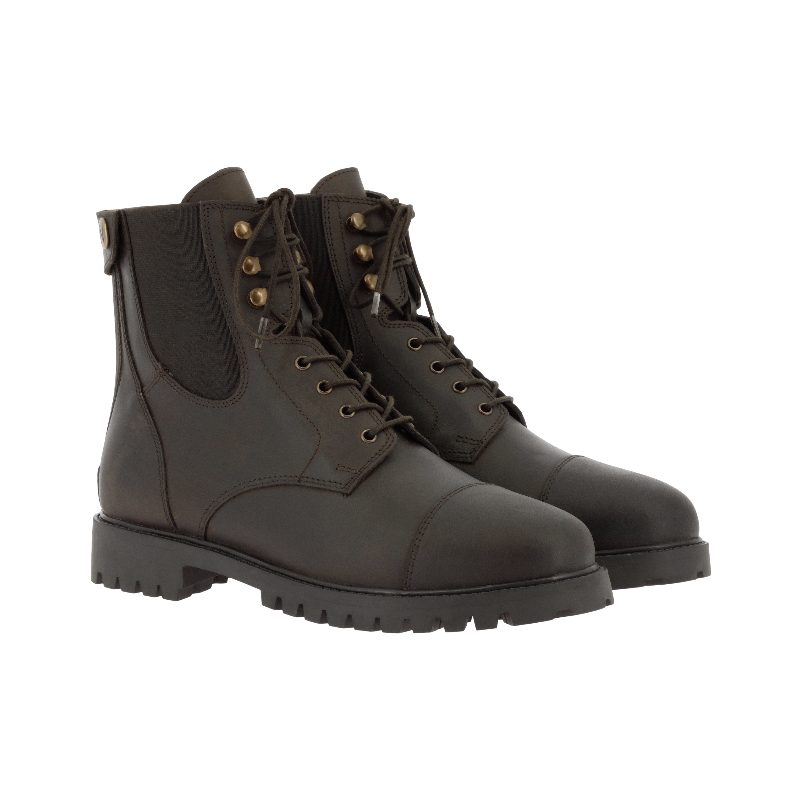 Norton - Boots Vauvert lacets + zip brun | - Ohlala