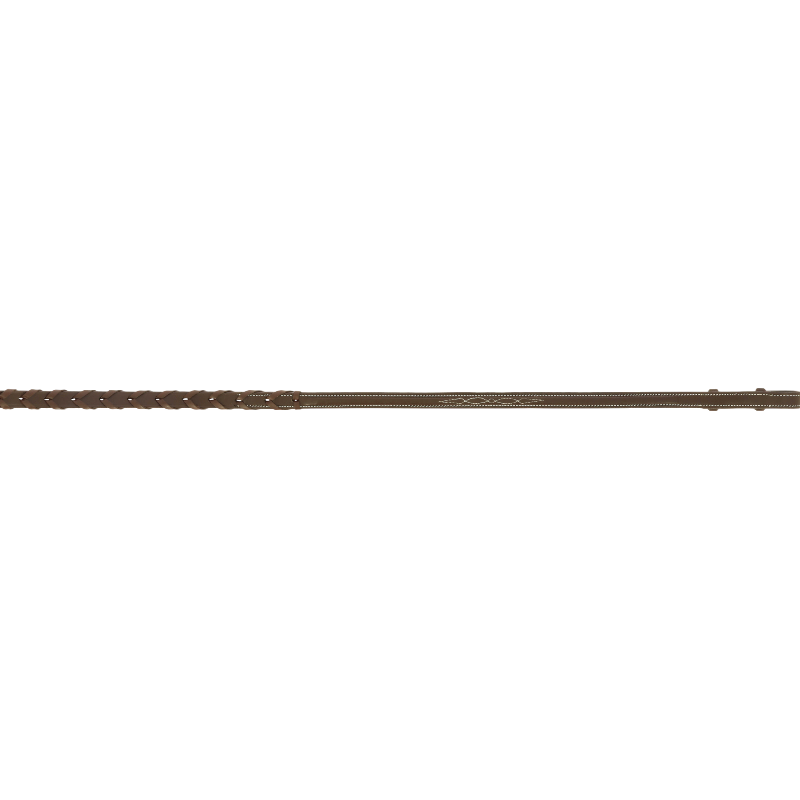 Norton - Rênes tressées 16 mm havane | - Ohlala