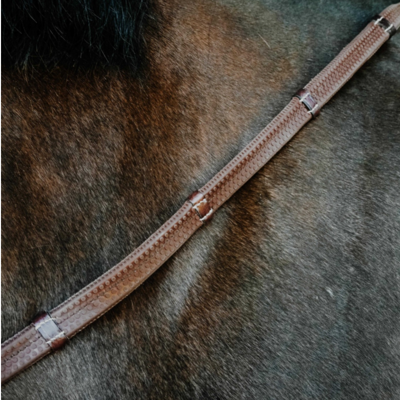 Norton - Rênes caoutchouc 13mm havane