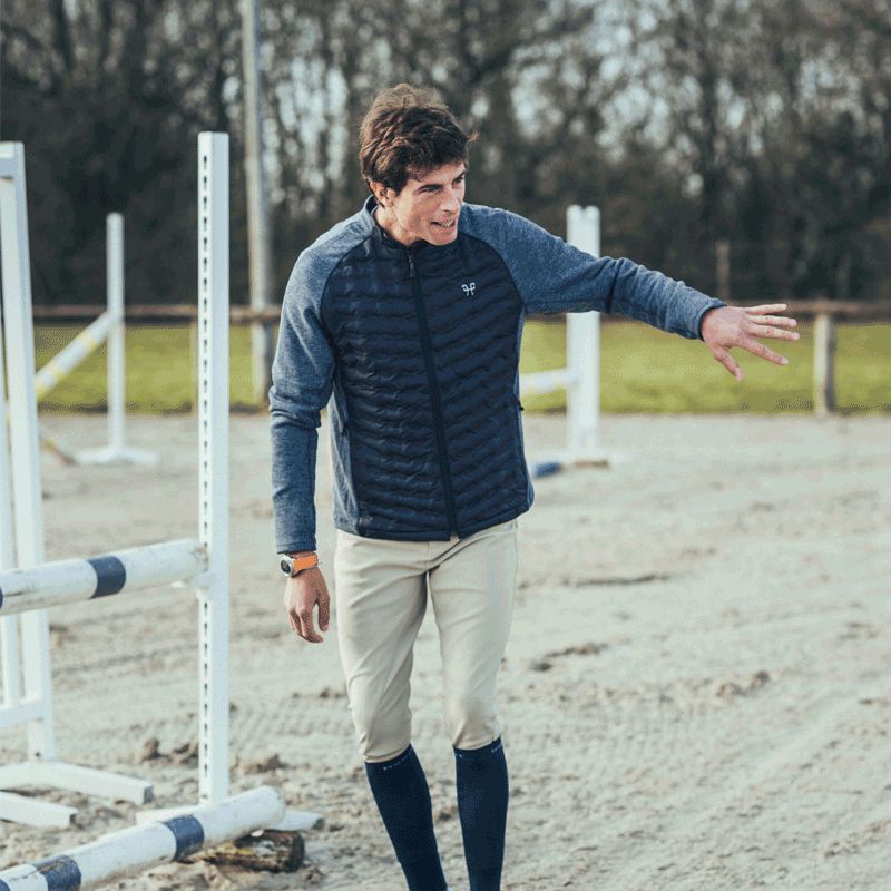 Horse Pilot - Veste manches longues matelassée homme Storm noir | - Ohlala