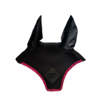 Oxxer - Kurze Pferdemütze Diamant schwarz fuchsiafarbene Pailletten | - Ohlala