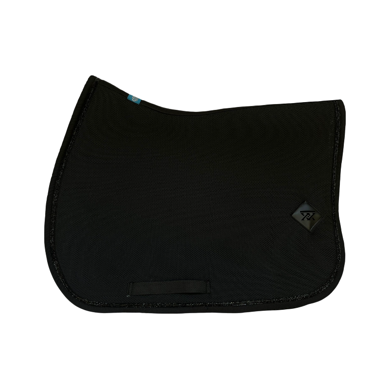 Oxxer - Tapis de selle Mesh noir/ noir paillettes noires
