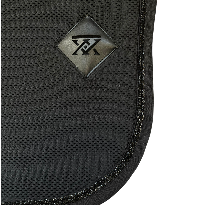 Oxxer - Tapis de selle Mesh noir/ noir paillettes noires