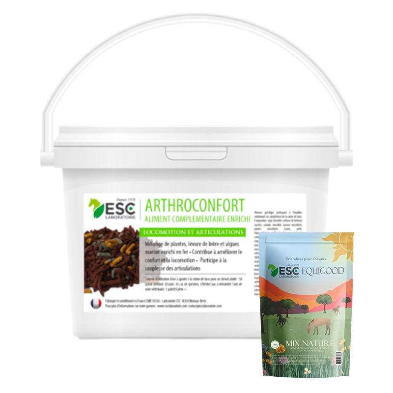 ESC Laboratoire - Set Nahrungsergänzung Arthroconfort + Leckerlies Equigood Mix | - Ohlala