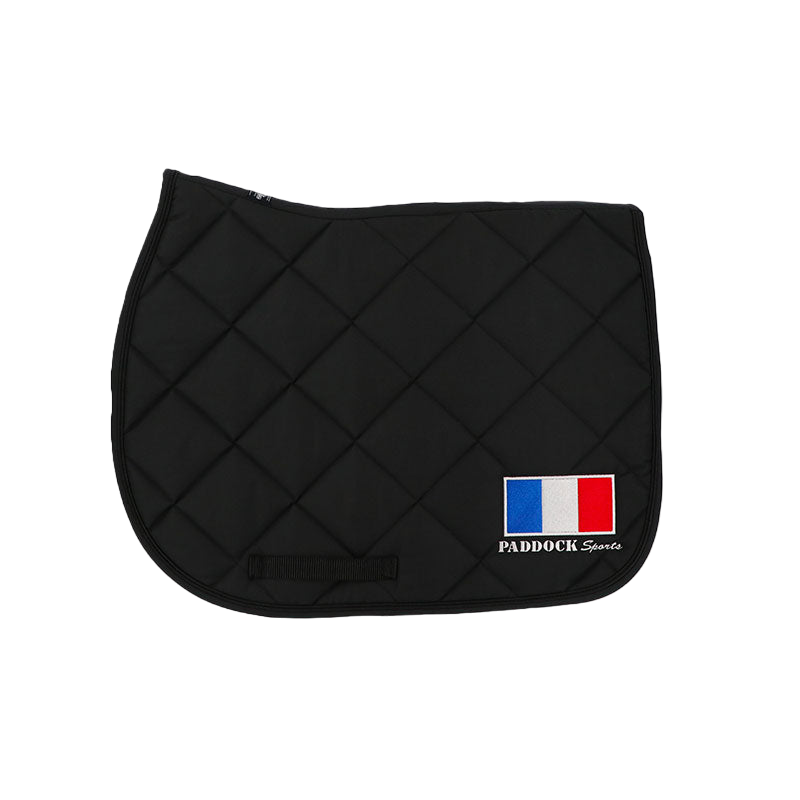 Paddock Sports - Tapis de selle Prems noir logo France | - Ohlala
