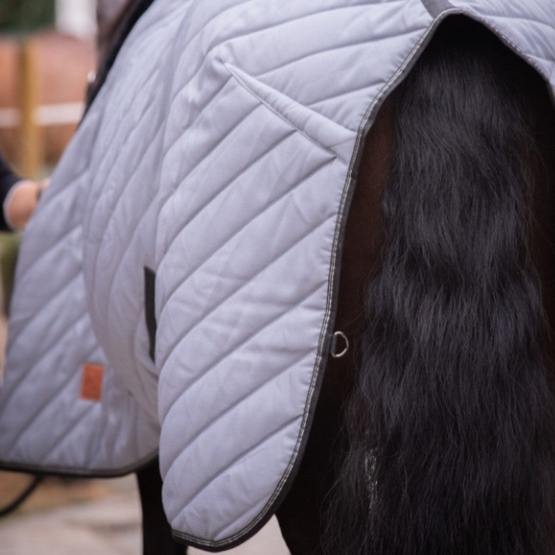 Paddock Sports - Gray/Black Diagonal Stable Blanket 200g 