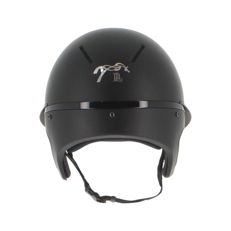 Pénélope - Matte black polo visor riding helmet Pénélope X Freejump 
