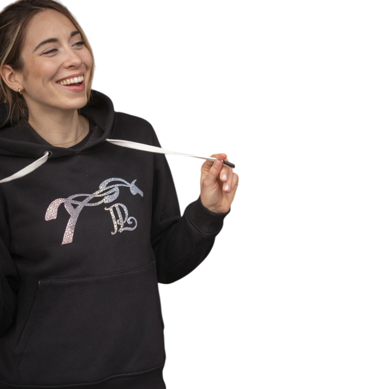 Pénélope - Women's Funny Black Sweatshirt 