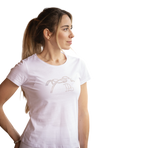 Pénélope - Women's short sleeve t-shirt Iconic Strass white | - Ohlala