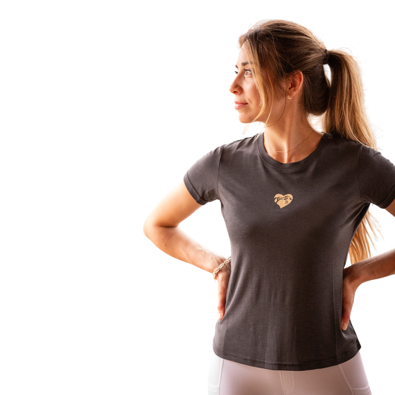Pénélope - Women's short sleeve T-shirt Lovely dark gray 