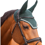 Pénélope - Bonnet para caballos Diamant verde oscuro/blanco