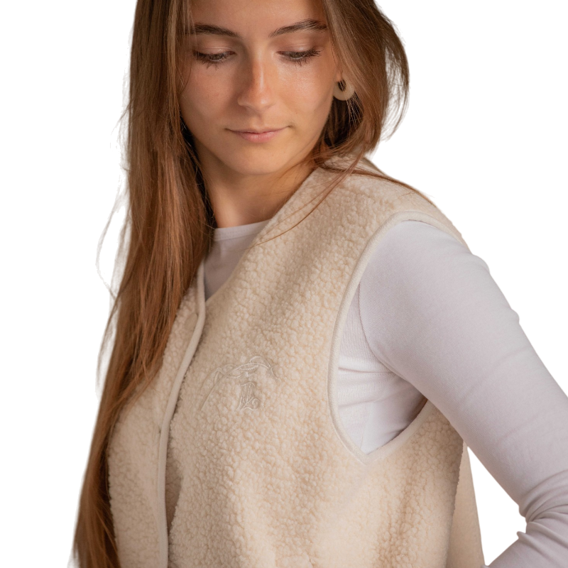 Ecru mouwloos damesvest Charline - Pénélope