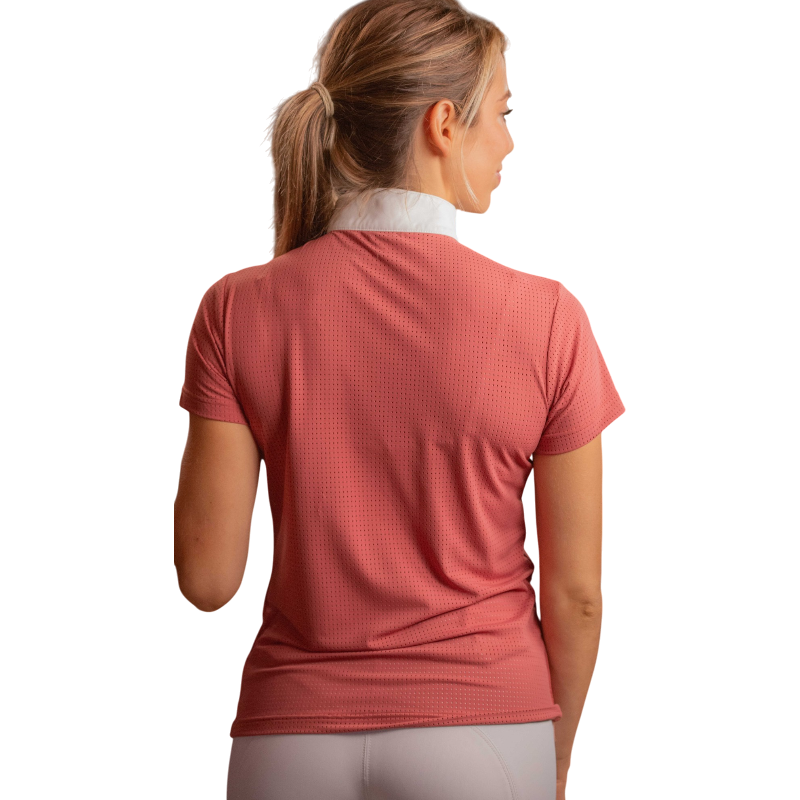 Pénélope - Polo manches courtes femme Florence Mesh terracotta