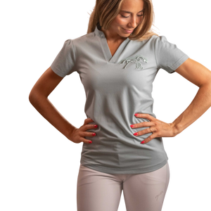 Pénélope - Women's Short Sleeve Polo Josie Sage Green