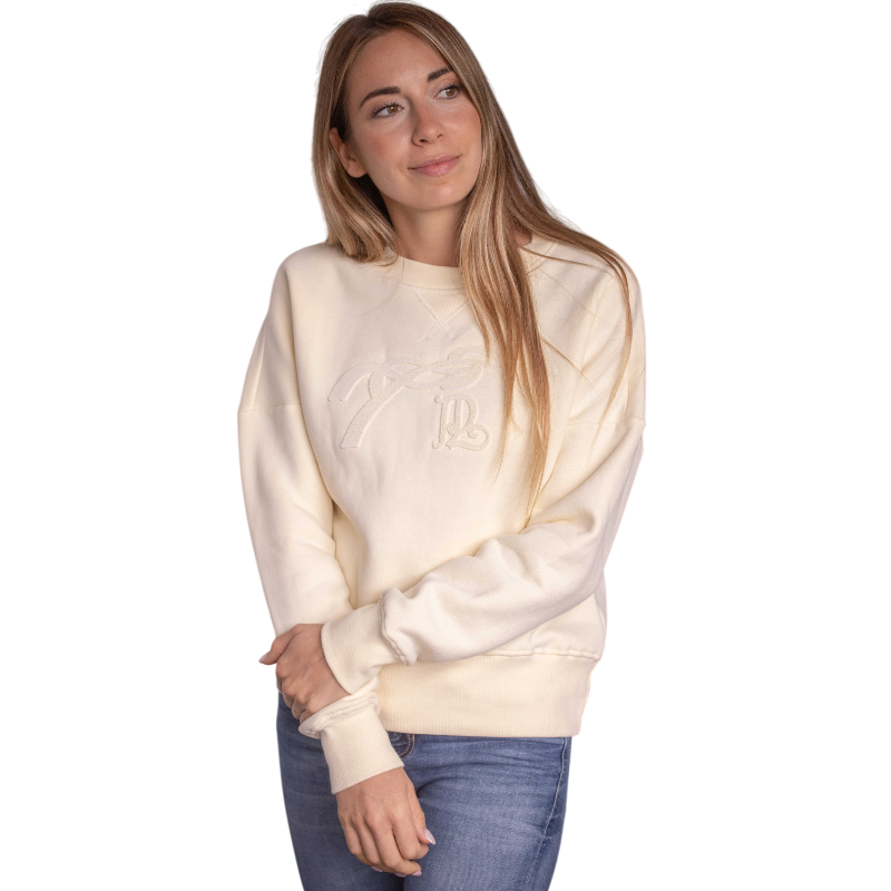 Pénélope - Sweat manches longues femme Bianca jaune pale