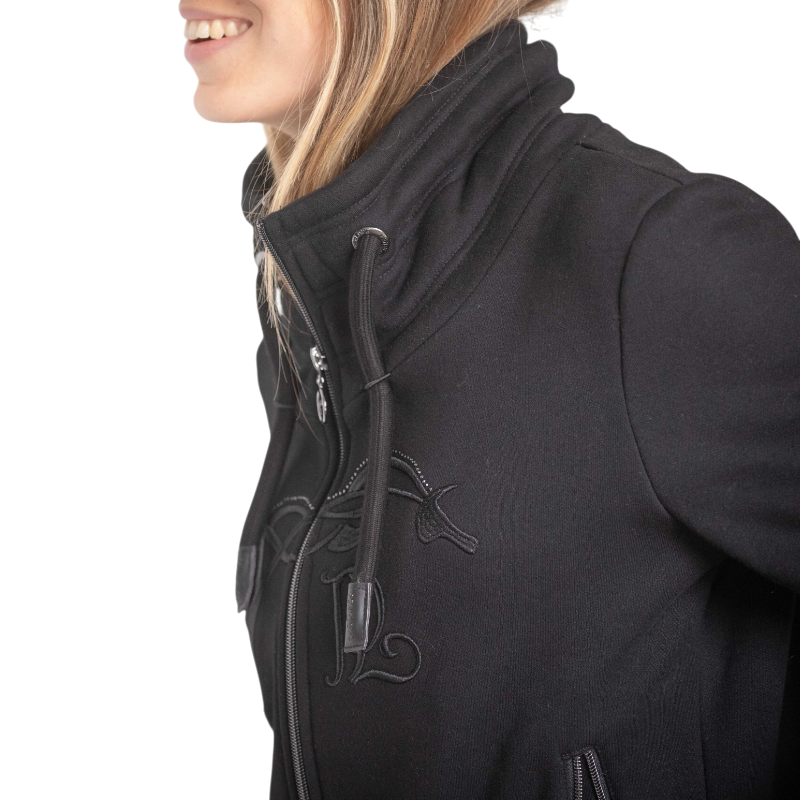 Pénélope - Sweat manches longues femme Native strass noir