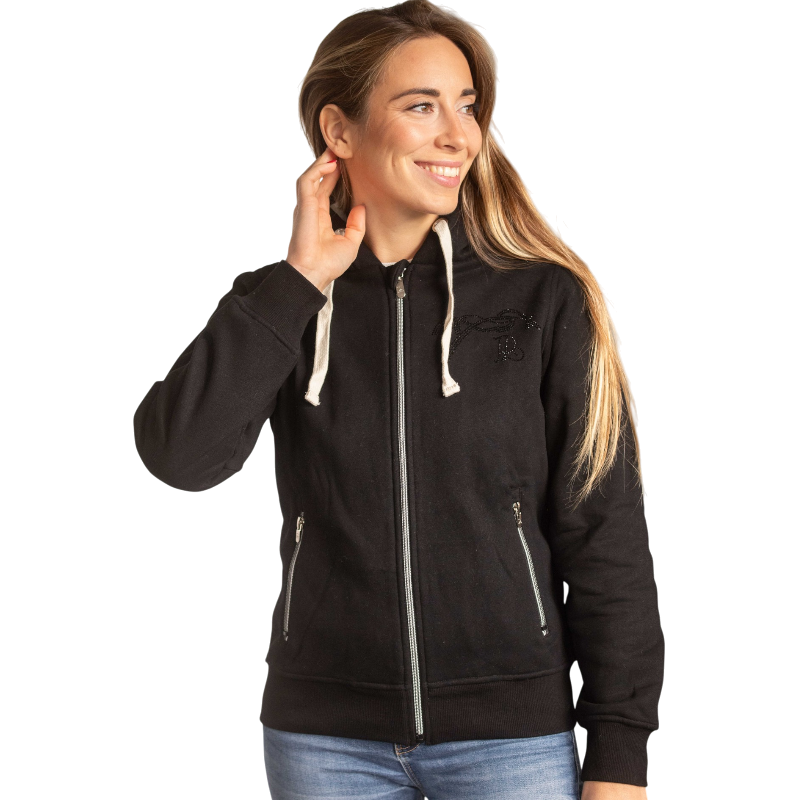 Pénélope - Sweat manches longues femme Tressy noir