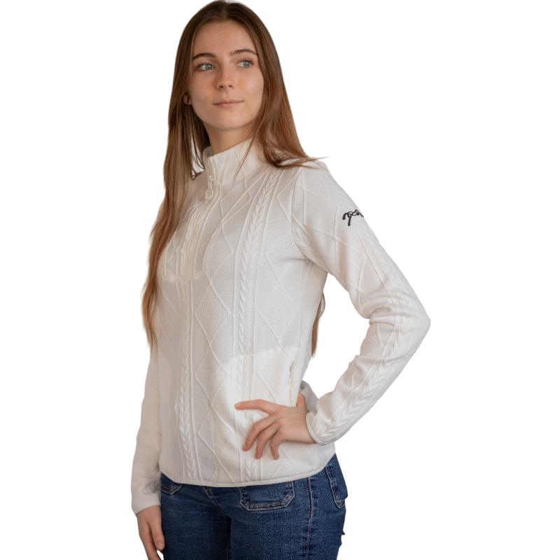 Pénélope - Sweat manches longues femme Violette ecru
