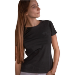 Pénélope - Dames T-shirt korte mouwen Techflo zwart