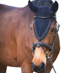 Pénélope - Lange marine blauwe Strass paardenmuts | - Ohlala