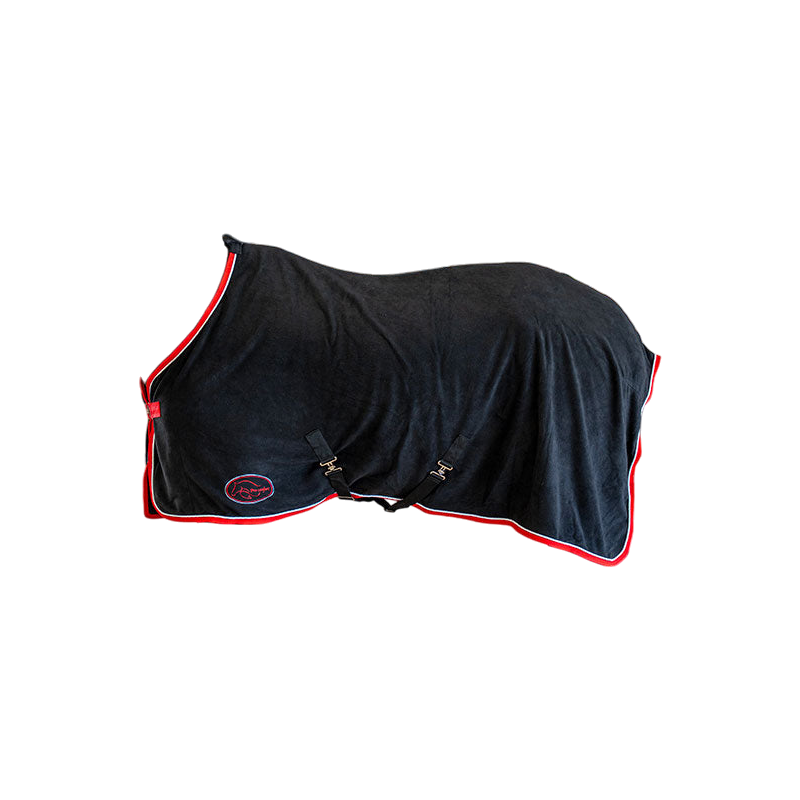 Pro Confort - Drying blanket with removable straps black, white and red