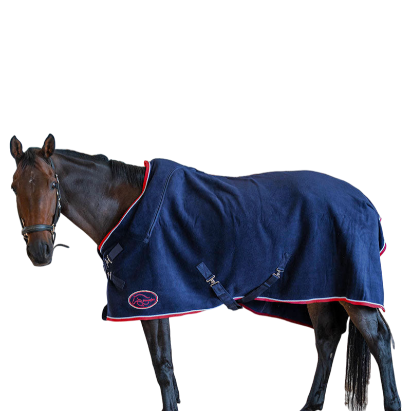 Pro Confort - Orthopedic stable rug lined with navy, white and red fleece