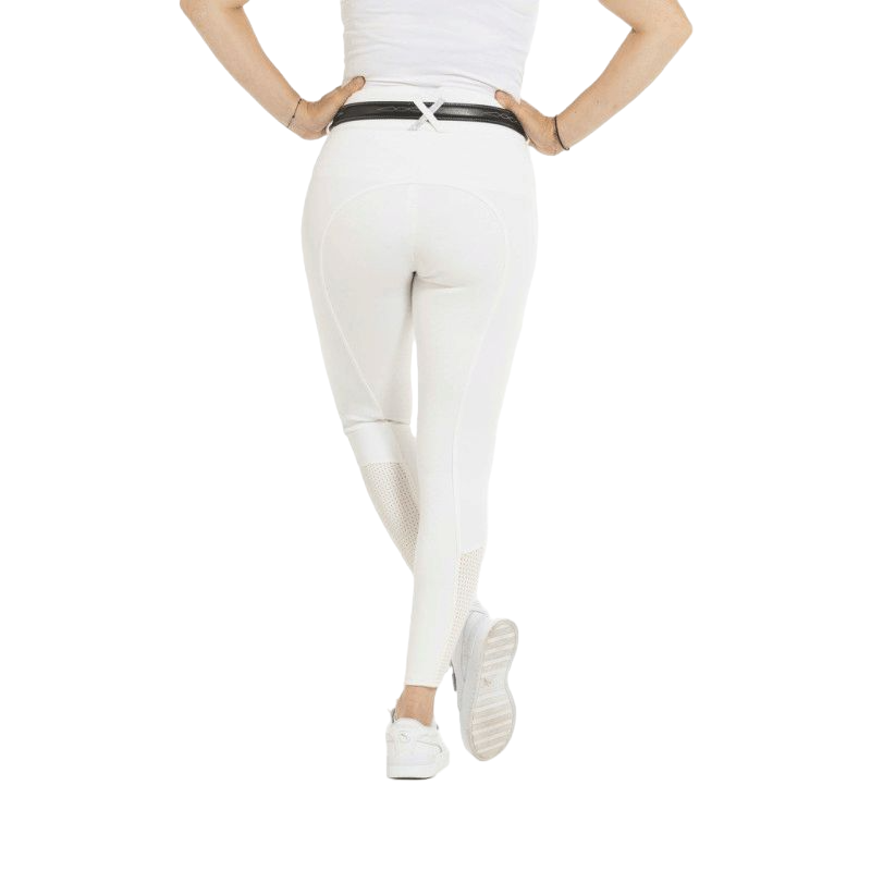 Equithème - Pantalon d'équitation full grip femme Claudine blanc | - Ohlala