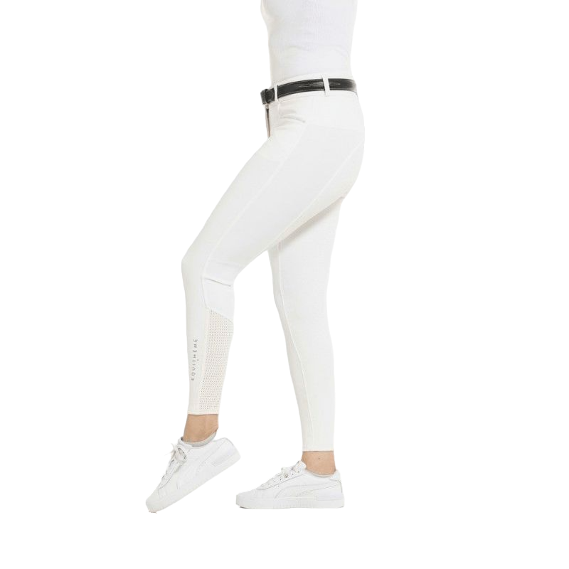 Equithème - Pantalon d'équitation full grip femme Claudine blanc | - Ohlala