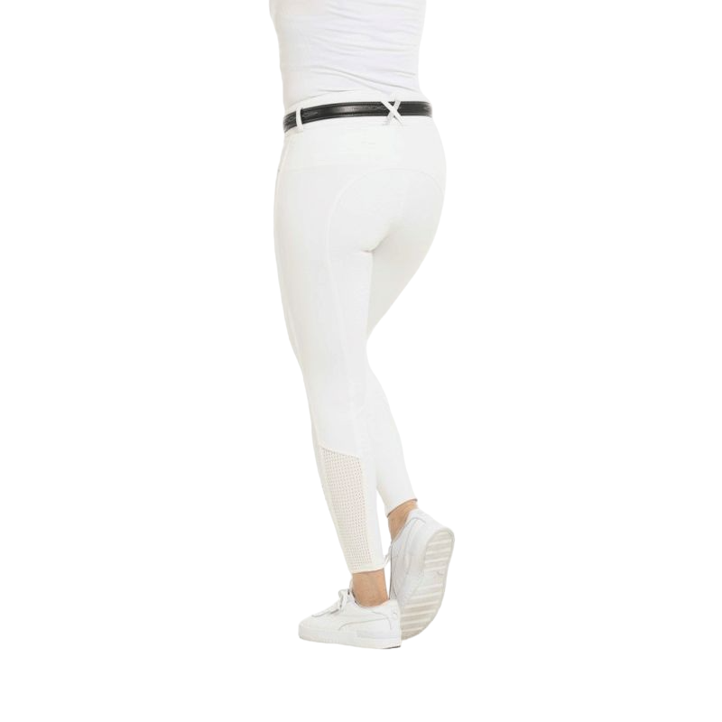 Equithème - Pantalon d'équitation full grip femme Claudine blanc | - Ohlala