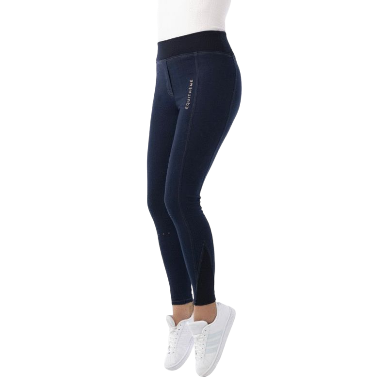 Equithème - Legging d'équitation femme Pull-On Lola marine | - Ohlala