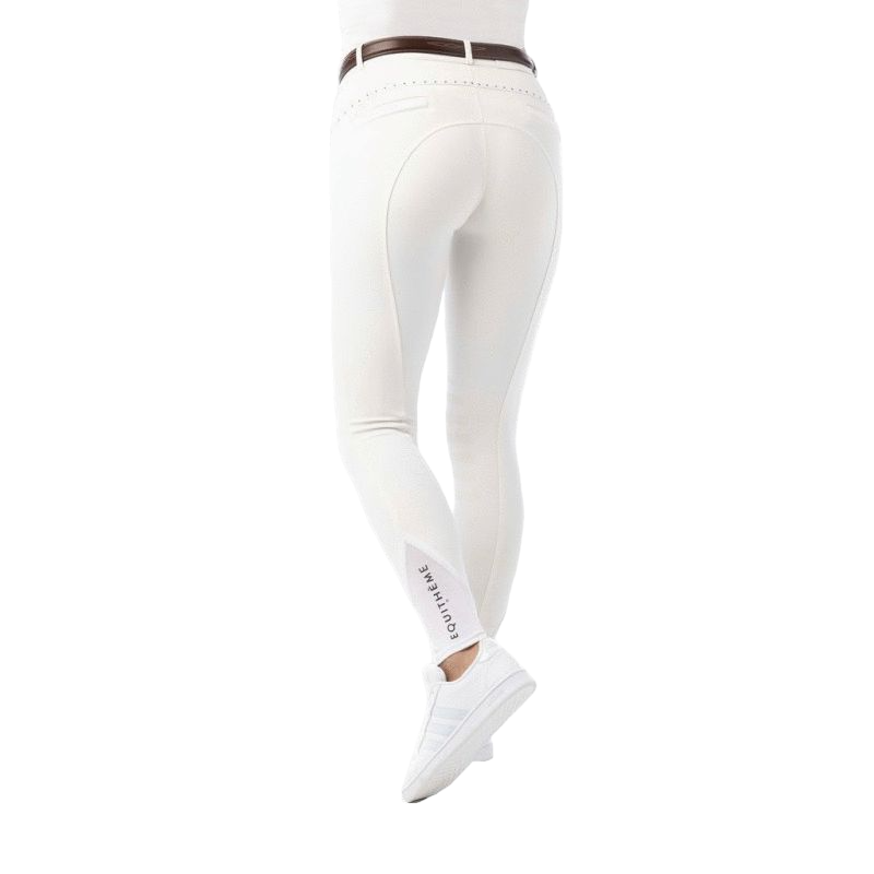 Equithème - Pantalon d'équitation femme Safir blanc/bleu | - Ohlala