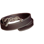 Pénélope - Ceinture femme Signature cuir perforé noir | - Ohlala