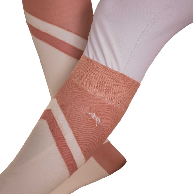 Pénélope - Calcetines de equitación Fun rosa/ blanco x2 | - Ohlala