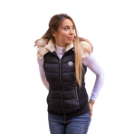 Pénélope - Women's Newroge black sleeveless puffer jacket | - Ohlala
