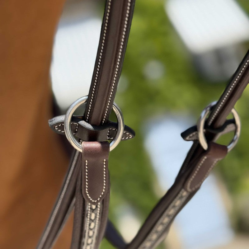 Pénélope - Havana saddlery stitch martingale drop | - Ohlala