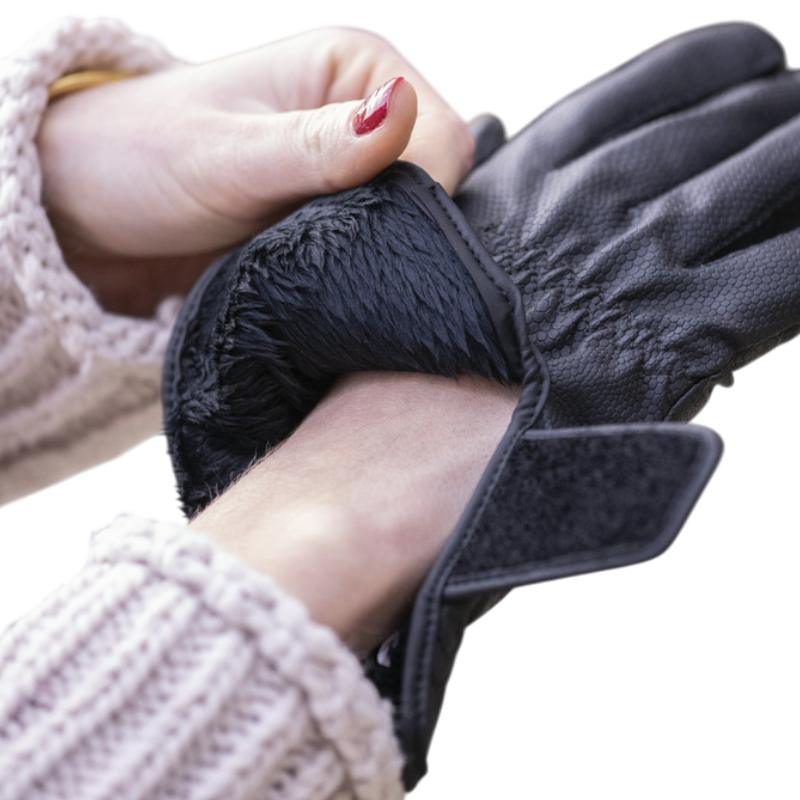 Eden by Pénélope - Children's riding gloves Lyoni black 