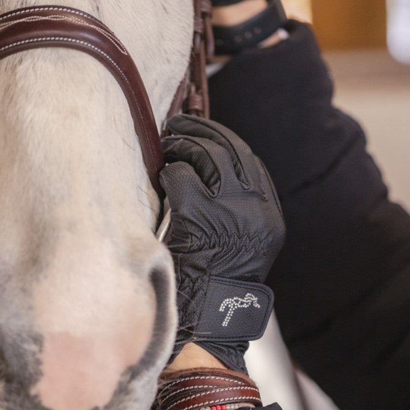 Pénélope - Black Lyoni riding gloves 