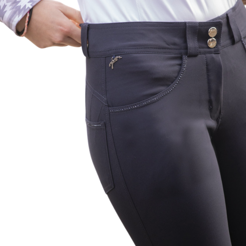 Pénélope - Pantalon d'équitation femme Fun Stone marine