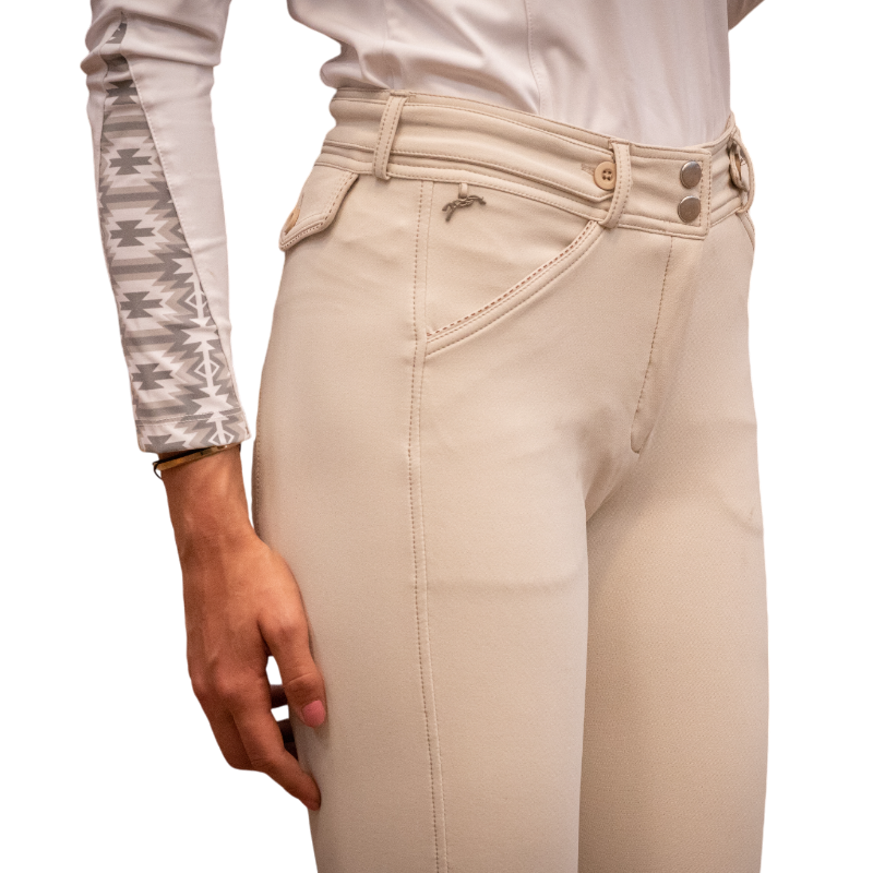 Pénélope Store - Point Sellier cream women's riding pants 