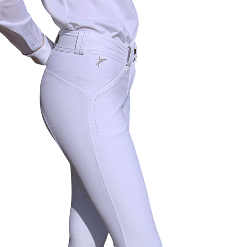 Pénélope - Pantalon d'équitation femme déperlant Bali Blanc