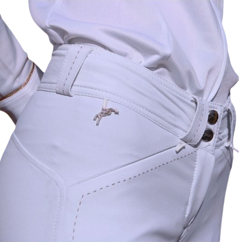 Pénélope - Pantalon d'équitation femme déperlant Bali Blanc