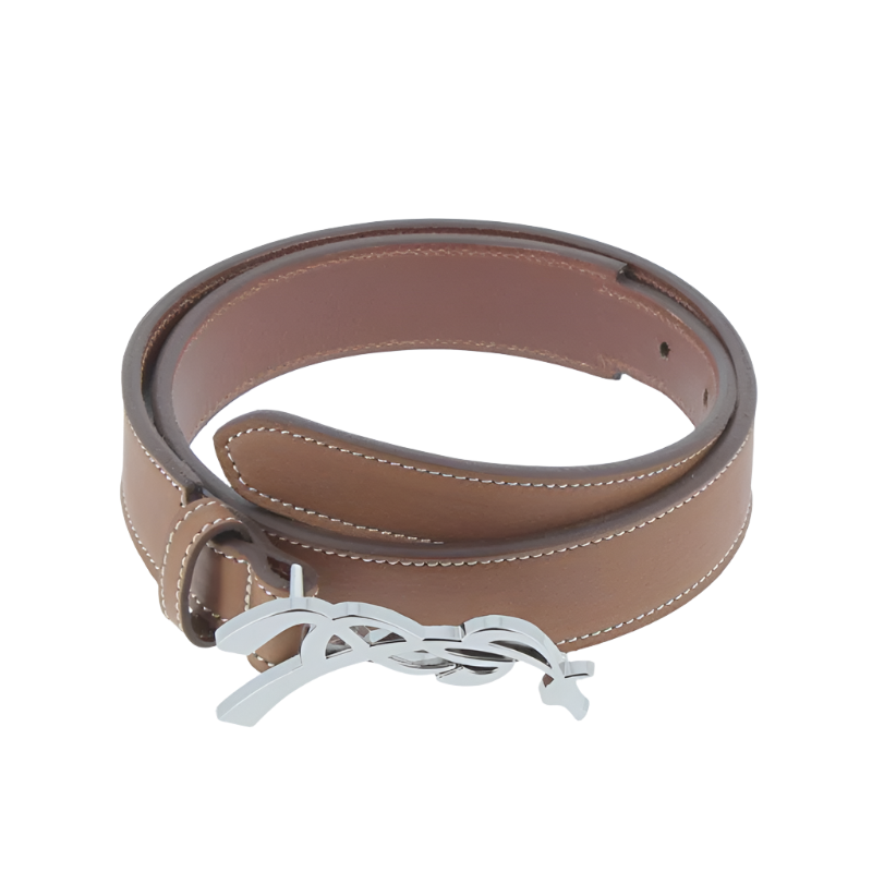 Pénélope Store - Signature cognac/silver women's belt